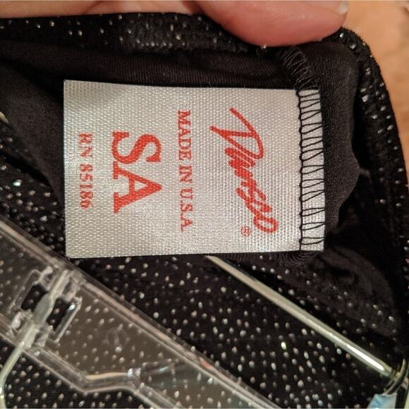 Sparkly Stretch Pant Dansco Black w/Silver Glitter - Picture 6 of 6